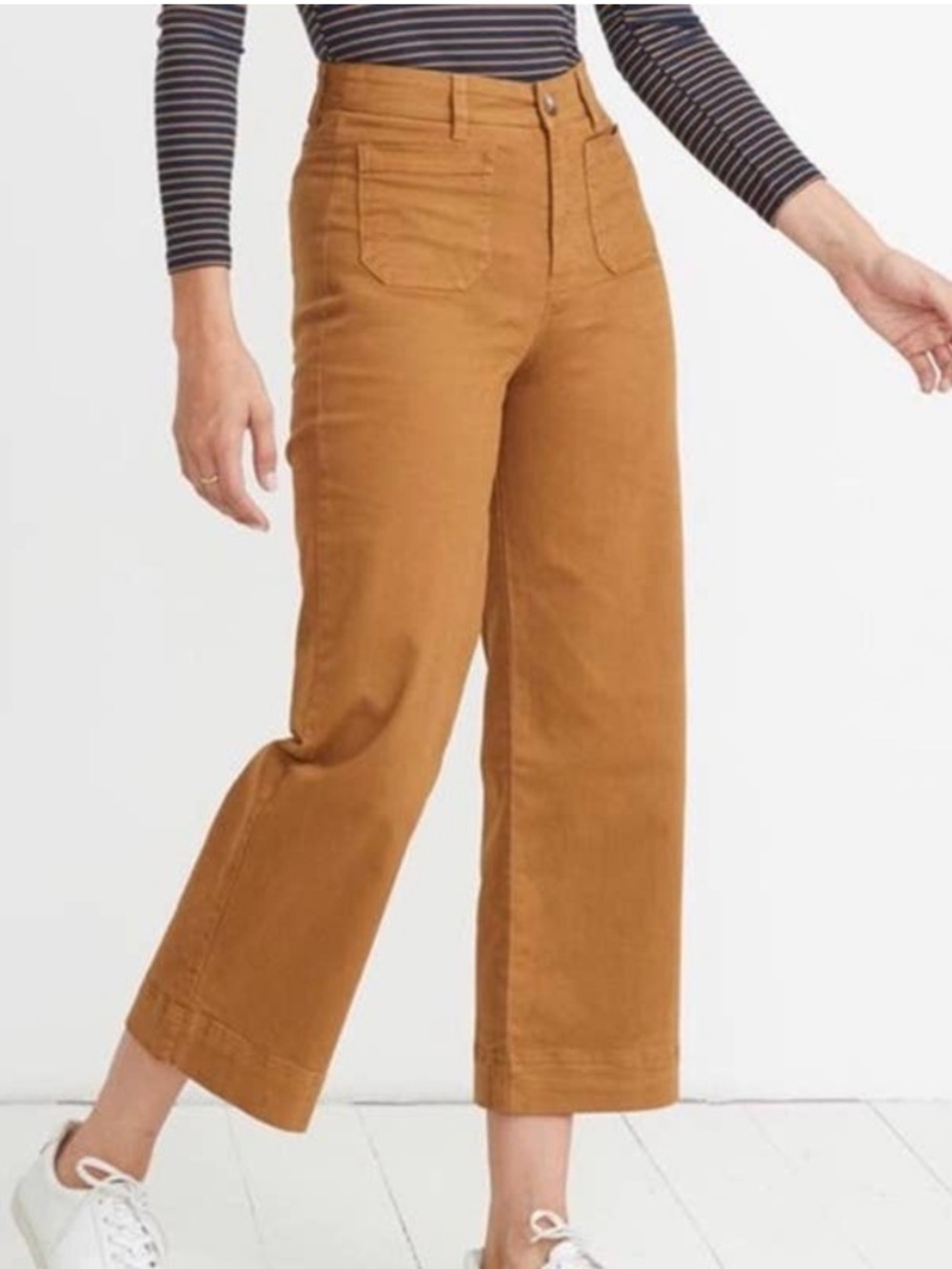 Marine Layer Bridget Patch Pockets Wide Leg  Cropped Pants